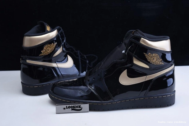 Cheap Husky 555088-032 AIR 1 JORDAN HIGH BLACK RETRO GOLD (2020) METALLIC 0818